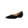 Sapatos de Salto Anabela Simples da Moda Estilo Coreano de 2,5cm para Mulheres, Novos Sapatos de Couro Rasos Pointy-Toe Slip-On para Primavera e Outono