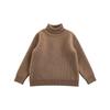 Suéter de cuello alto de manga larga Wulibu para niños 2026 Nuevo Estilo Invierno Cálido Forrado de Polar Prendas de Punto Casuales Infantiles Moderno