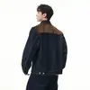 Otoño 2026 Estilo Americano Marca de Moda Estilo Granja Chaqueta de Mezclilla para Hombre con Parches y Pespuntes en Color Original
