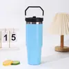 Copo térmico de grande capacidade 30oz para uso transfronteiriço com alça, copo de água térmico de aço inoxidável 304, copo de carro de grande capacidade, garrafa térmica