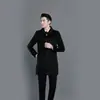 Abrigo de Lana Profesional para Hombres y Mujeres, Chaqueta de Lana Unisex, Uniforme de Trabajo para Recepción de Banco, con Solapa Grande