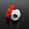 Válvula de esfera de latão com núcleo de aço de união dupla PPR 1/2 polegada e 3/4 polegada válvula de esfera de plástico total de fusão a quente dupla acessórios para tubos de água PPR para aquecimento, espessada