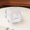 Caja de Empaque para Pastel de Crema de Fresa de 4 pulgadas, Pastel de Mousse, Plástico Transparente Engrosado, Tapa Alta, Antivaho, Caja para Hornear Pastelería