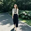 Pantalones Cortos Estilo Coreano para Mujeres Petites, Ligeros de Verano, Holgados de Cintura Alta, Pierna Ancha que Alargan las Piernas