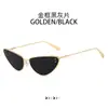 Gafas de Sol Triángulo Remache Metálico 2025 Personalizadas Ojo de Gato para Mujer Montura Pequeña Gafas Transfronterizas Elementos Geométricos