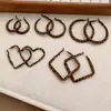Pendientes Retro Geométricos con Estampado de Leopardo Flockeado para Mujer, Lujo Accesible y Pendientes de Gama Alta, Pendientes, Pendientes Elegantes, Accesorios para Pendientes