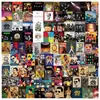 105 Adesivos PET transparentes da banda QUEEN Adesivos à prova d'água para decoração de celular DIY atacado transfronteiriço
