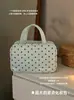 Bolsa de Cosméticos Portátil para Mujer, Menta Negro, Compartimentada de Tres Capas, Bolsa de Almacenamiento de Cosméticos de Gran Capacidad, Neceser de Viaje