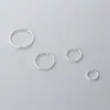 Anillo de Plata Pura 999 Nalan Fresco y Dulce Estilo Ins Exquisito Pequeño Elegante de Moda Anillo Liso Clip para Oreja de Perla Ligera M07229