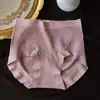 Calcinha feminina sem costura, cintura média, levanta bumbum, plus size, 100A antibacteriana, com forro de cogumelo reishi e seda de amoreira, modelo biquíni triangular, atacado