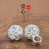 Botones Cheongsam Étnicos al por Mayor Botones Decorativos Vintage Pulsera Cuentas Huecas Aleación de Metal Bronce Cuentas Sueltas
