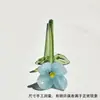 Zibo Glassware Buquê de Flores Pequenas Puro Feito à Mão com Flores de Vidro Importadas, Vaso Pequeno de Luxo Leve, Presente de Flores Pequenas Artificiais
