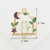 Fabricante de guirlanda de balanço de desenho animado, acessórios de animais de gato, fábrica atacadista, liga de metal, gota de óleo, acessórios de joias DIY