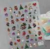 Adesivos de Natal em Relevo Múltiplos Estilos Disponíveis Adesivos 3D de Inverno para Unhas de Natal Estilo CA