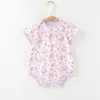 Roupas de Bebê, Estilo Verão Fino, Macacão de Algodão de Manga Curta, Macacão para Bebê, Roupas de Verão para Bebês e Crianças Pequenas