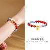 Pulseira de Contas de Prata de Lei S925, Ágata Vermelha, Cianita para Mulheres, Pulseira Vintage de Alto Nível com Pérola Natural de Água Doce, Presente