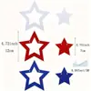 Banderín de Decoración para Fiesta del Día de la Independencia de Fieltro Exclusivo Transfronterizo con Banderas, Fuegos Artificiales, Guirnalda de Helados y Banderín de Fieltro de Estrella de Cinco Puntas