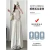 Calça Yamamoto Off-White Cor de Leite Plus Size para Mulheres, Primavera e Verão, Finas, Largas, Modeladoras, Cintura Alta, Caimento Fluido, Retas, Perna Larga