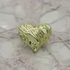 Botones Pequeños Metálicos Plegados con Forma de Corazón de 12 mm para Camisas de Mujer, Cárdigans Tejidos, Botones de Corazón, Botones para Accesorios de Ropa