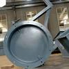 Válvula de Aire Eléctrica Ajustable para Ventilación de Conductos de Extracción de Polvo a Alta Temperatura, Fabricante de Válvula de Compuerta de Turbina Manual Redonda de Acero al Carbono