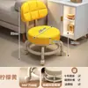 Taburete con Ruedas Giratorias para Abrir Paquetes, Taburete Bajo con Ruedas, Silla Estilo Crema, Taburete Pequeño para el Hogar para Limpiar Pisos, Acabado de Costuras y Organización de Artículos, Taburete Redondo