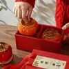 Caja de dulces de caqui para decoración de bodas de moda, caja de regalo de alta gama, adorno significativo de compromiso, "Que todo salga como deseas" decoración de caqui