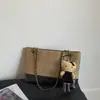 Bolso de mano nuevo para mujer: un bolso de hombro con correa de cadena, elegante, de gran capacidad, casual, versátil, retro y minimalista, perfecto para ir al trabajo.