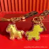 Chaveiro Estilo Desenho Animado em Ouro Puro 999 com Símbolo de Boa Sorte, Pingente Exquisito para Bolsa, Presente Corporativo, Presente Criativo Venda por Atacado