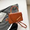 Bolso Pequeño Portátil Retro Simple para Mujer 2025 Nueva Moda Patrón Cocodrilo Estilo Occidental Hombro Cruzado Bolso Cuadrado Pequeño