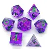 Dados de Resina Jogo de Mesa DND Dungeons & Dragons COC Roleplaying TRPG Cthulhu Poliédricos D4-D20 Conjunto de 7 Peças