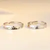 Dropshipping Anéis de Casal Wushan Sea em Prata Pura S999 Anel Ajustável Anel de Estilo High-End para Mulheres Darem à Namorada