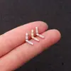 0.8*6mm Varilla Delgada Acero Inoxidable Joyería para Piercings Pendientes de Circonita Clavos para Hélice de Oreja de Flor de Mujer Pendientes de Venta Caliente Transfronteriza