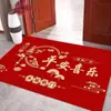 Nueva Alfombra Festiva Roja Estilo Chino para Entrada del Hogar, Felpudo para Recibidor de Año Nuevo, Alfombrilla Antideslizante para Umbral