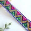 Fita Jacquard de Minoria Étnica, 2,2 cm de Largura, Fita com Padrão Geométrico, Rendas para Acessórios de Roupas Estilo Étnico, Multicolor