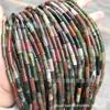 Cuentas de ágata india de colores 4 * 13 mm, hilo de cuentas tubulares redondas largas, cuentas sueltas cilíndricas, tubo largo de ágata, joyería hecha a mano con cuentas