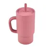 Nuevo Vaso con Popote de Silicona, Vaso Portátil para Beber, Termo Mini con Popote para Niños, Vaso de Silicona para Niños de Acero Inoxidable