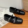 2026 Novo Estilo Moda de Nicho Fivela Mary Janes Estudante Bico Quadrado Baixo Elegante Francês Temperamento Moda Sapatos de Salto