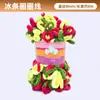 Barra de hielo personalizada hilo de bucle tejido a mano hilo para orejas de dona DIY hilo esponjoso de grosor medio apto para principiantes