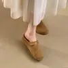 Zapatos de exterior para mujer estilo Birkenstock de suela gruesa retro, nuevo modelo 2026, estilo páramo, color versátil marrón café, sandalias de mujer con hebilla