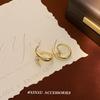 Pendientes de circonita de metal irregulares de diseño simple de nicho, pendientes de alta gama para mujer, pendientes de moda que combinan con todo, pendientes recién llegados