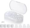 Tampão de Ouvido Octogonal Transparente Plus Tampão de Ouvido Pengli tamanho pequeno 2 Caixas Brinco Tampão Stud Tampa Traseira para Orelha Acessórios para Brincos
