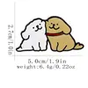 Insignia de Perro de Línea Dibujo Animado Lindo Perro Golden Retriever Cachorro Maltés Broche Decoración para Bolsa de Estudiante Hombre y Mujer