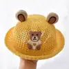Chapéu de Bebê Primavera e Verão Fofo Super Fofo Chapéu de Palha Infantil Chapéu de Pescador para Bebê Meninos e Meninas Chapéu Coco Protetor Solar Chapéu Protetor Solar