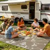 Esterilla de Piso Impermeable Tejida Jacquard con Tubo de PP de 8*10 pies, Esterilla Resistente al Desgaste y Antienvejecimiento para RV, Esterilla Antideslizante para Exteriores de Playa