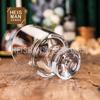 Taza creativa de vidrio alto con asa de iceberg gruesa, taza para bebidas frías, café, whisky, vino, taza de agua apilable