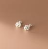 Nalan Arete hueco de plata S925 femenino línea rosa simple cuenta ligera pequeño fresco joyería de oreja M01120