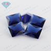 Joyas de zafiro artificial con forma de flor de coche rectangular en ángulo recto de Huagang, cristal azul, piedra desnuda, venta al por mayor