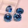 5A Azul Real Redondo Nido de Pájaro Piedra Preciosa Multifacética al por Mayor, Diamante para Uñas de Anillo, Circonita Brillante de Fondo Puntiagudo Piedra Suelta DIY