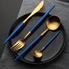 Talheres de Aço Inoxidável 304 Português Europeu Talheres de Restaurante Ocidental Faca de Bife, Garfo e Colher Conjunto Banhado a Ouro Talheres Amazon