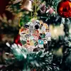 Pingente de Livro de Novo Produto Transfronteiriço, Pingente de Natal em Acrílico, Decoração de Árvore de Natal, Pingente Decorativo